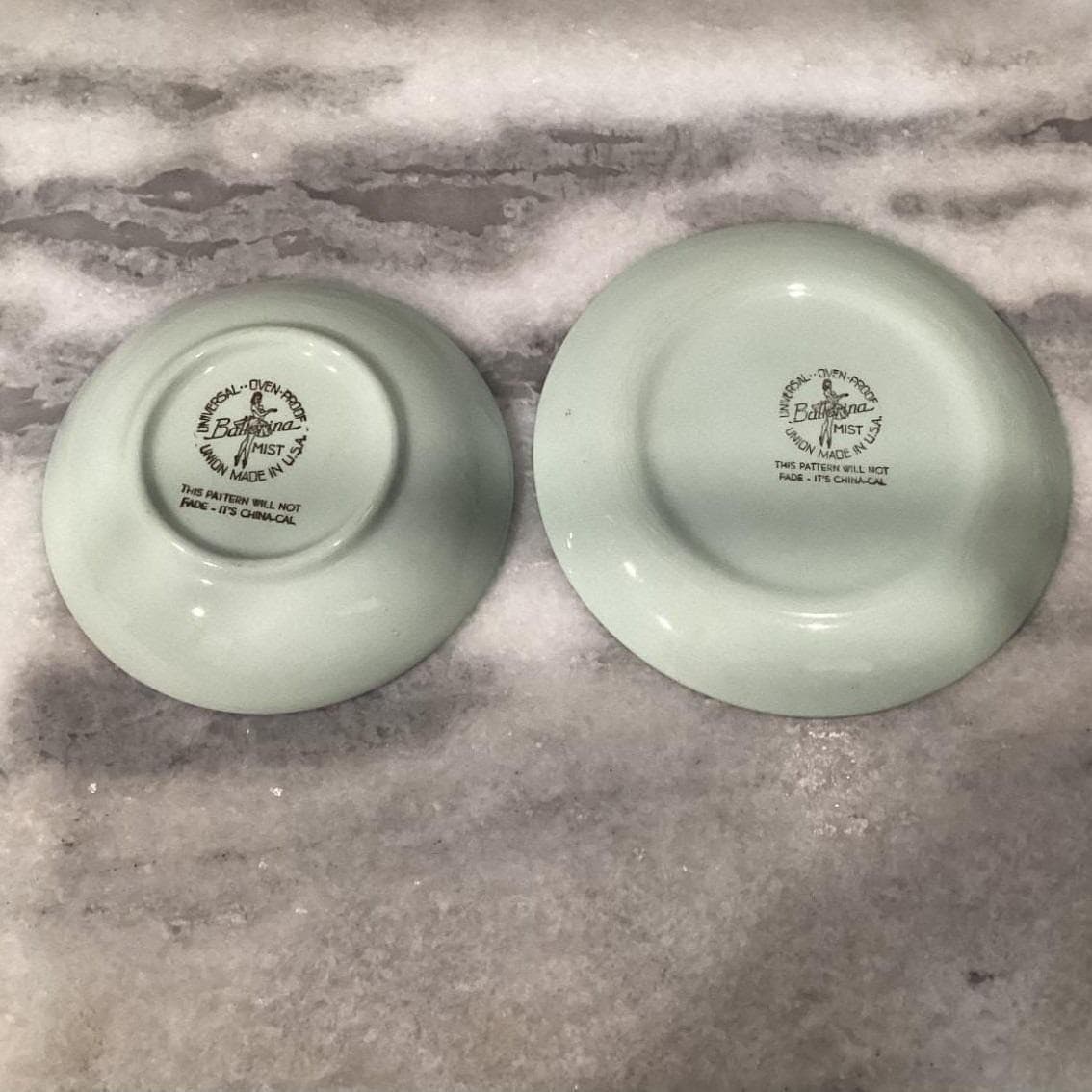 Universal Ballerina Mist Strawflower Salad Bowl & Plate, Vintage Dinnerware - Thumbnail 6