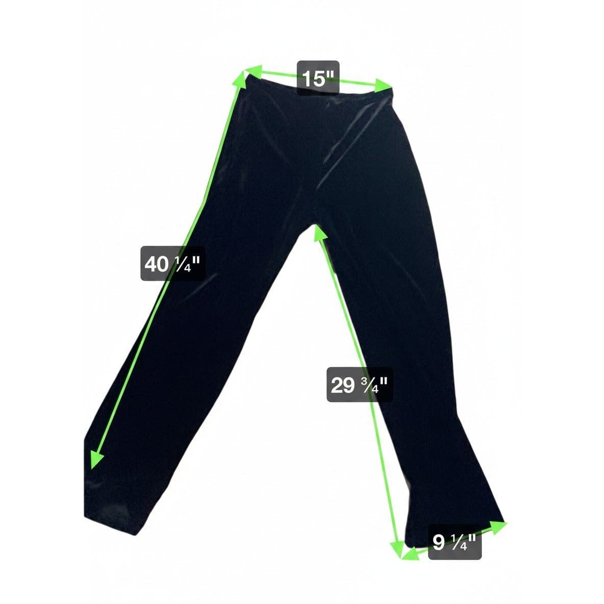 Gap Black Velvet Leggings, Slim Fit Stretch Velour Pants, Women's Medium - Thumbnail 2