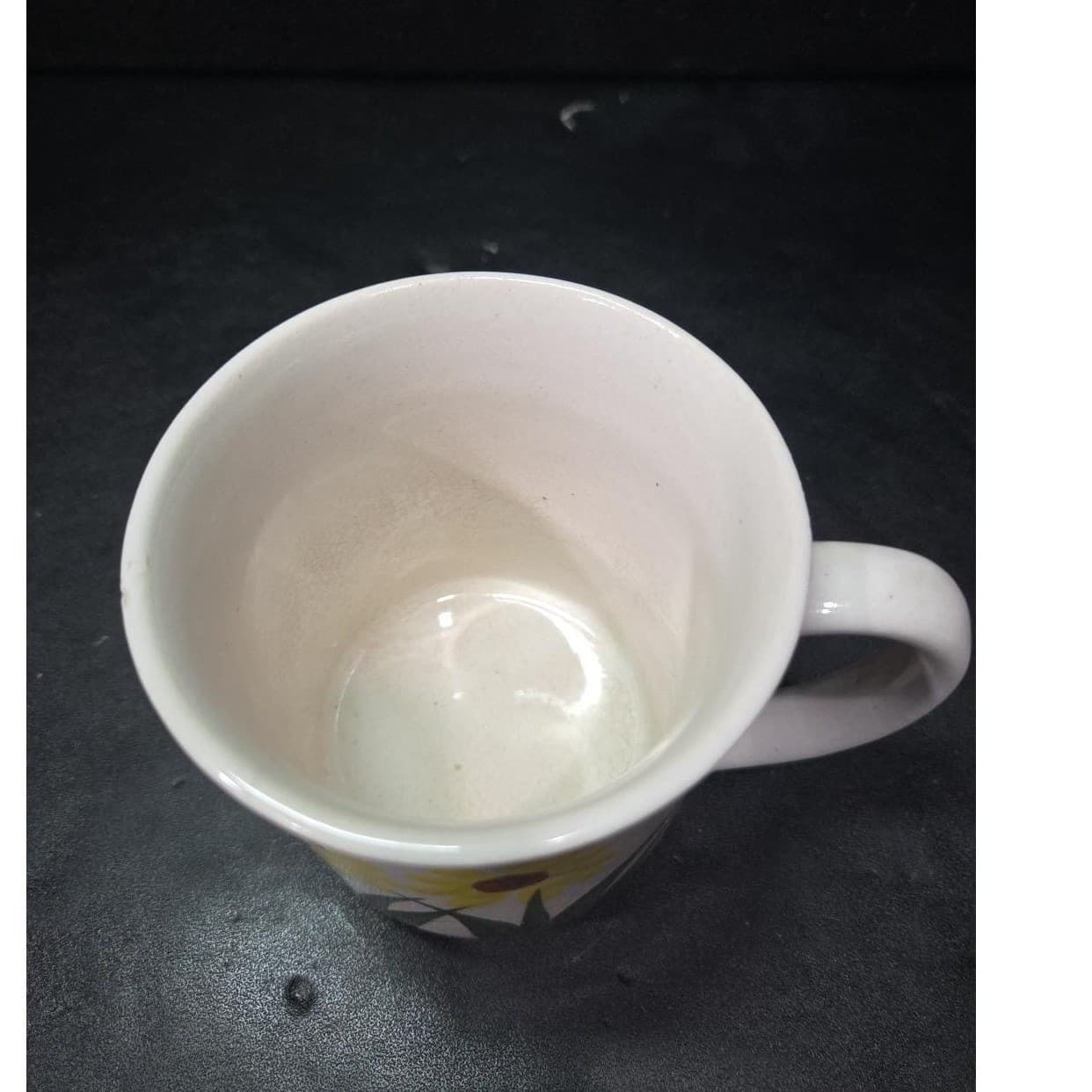 Sunflower Retro Ceramic Mug, Mid Century Coffee Cup, Yellow Floral Kitchen Decor - Thumbnail 6