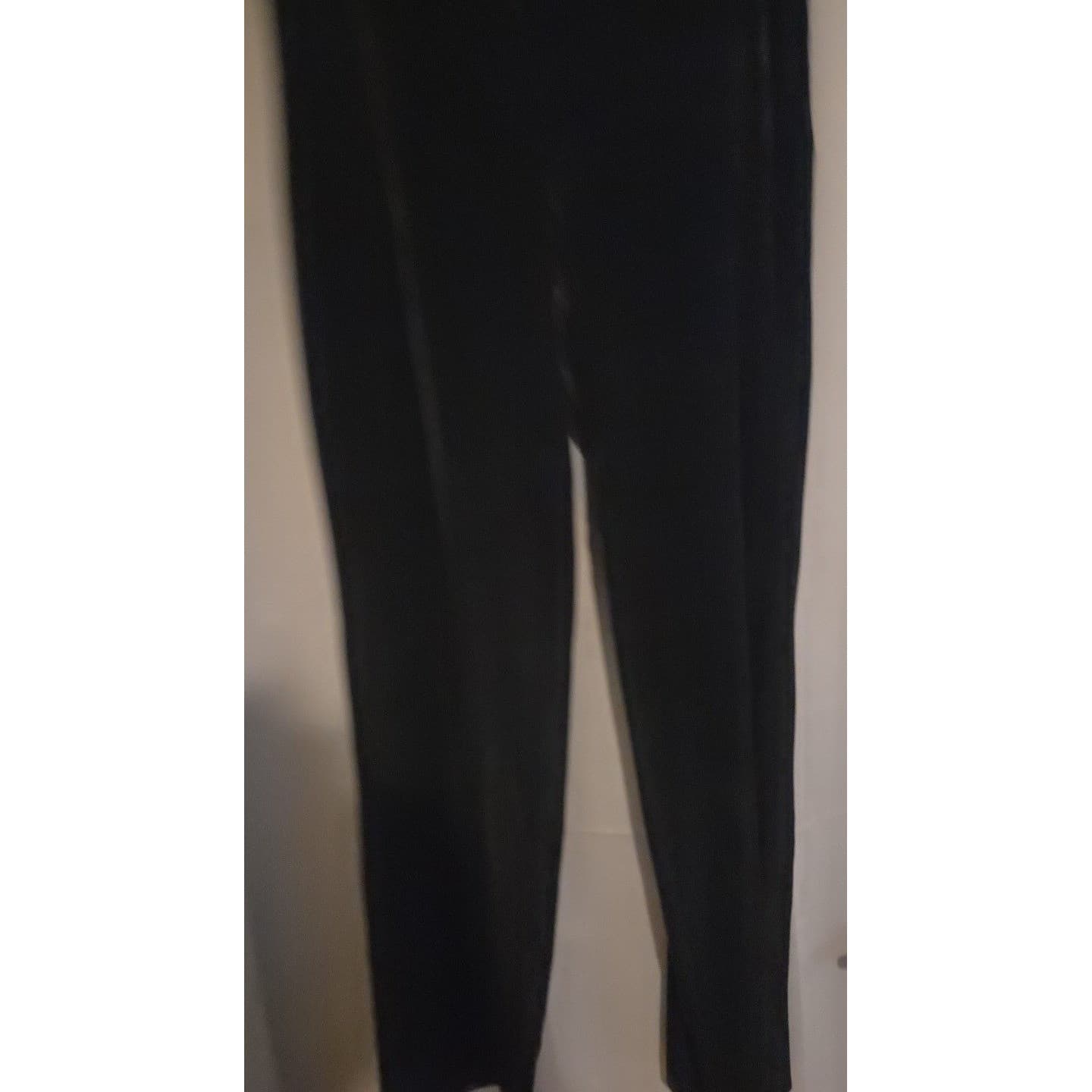 Gap Black Velvet Leggings, Slim Fit Stretch Velour Pants, Women's Medium - Thumbnail 3