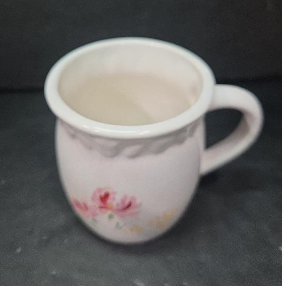 Denby Style Floral Crackling Cup, Vintage Coffee Mug, Replacement Kitchenware - Thumbnail 6