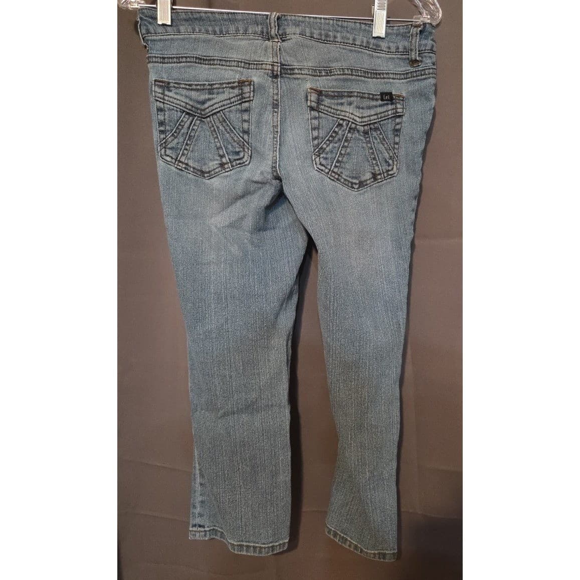 LEI Ashley Trouble Light Wash Distressed Bootcut Jeans, Women's Junior Size 7 - Thumbnail 4