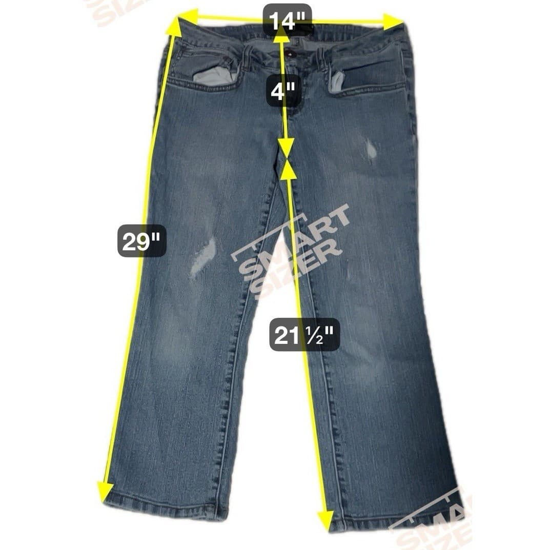 LEI Ashley Trouble Light Wash Distressed Bootcut Jeans, Women's Junior Size 7 - Thumbnail 2