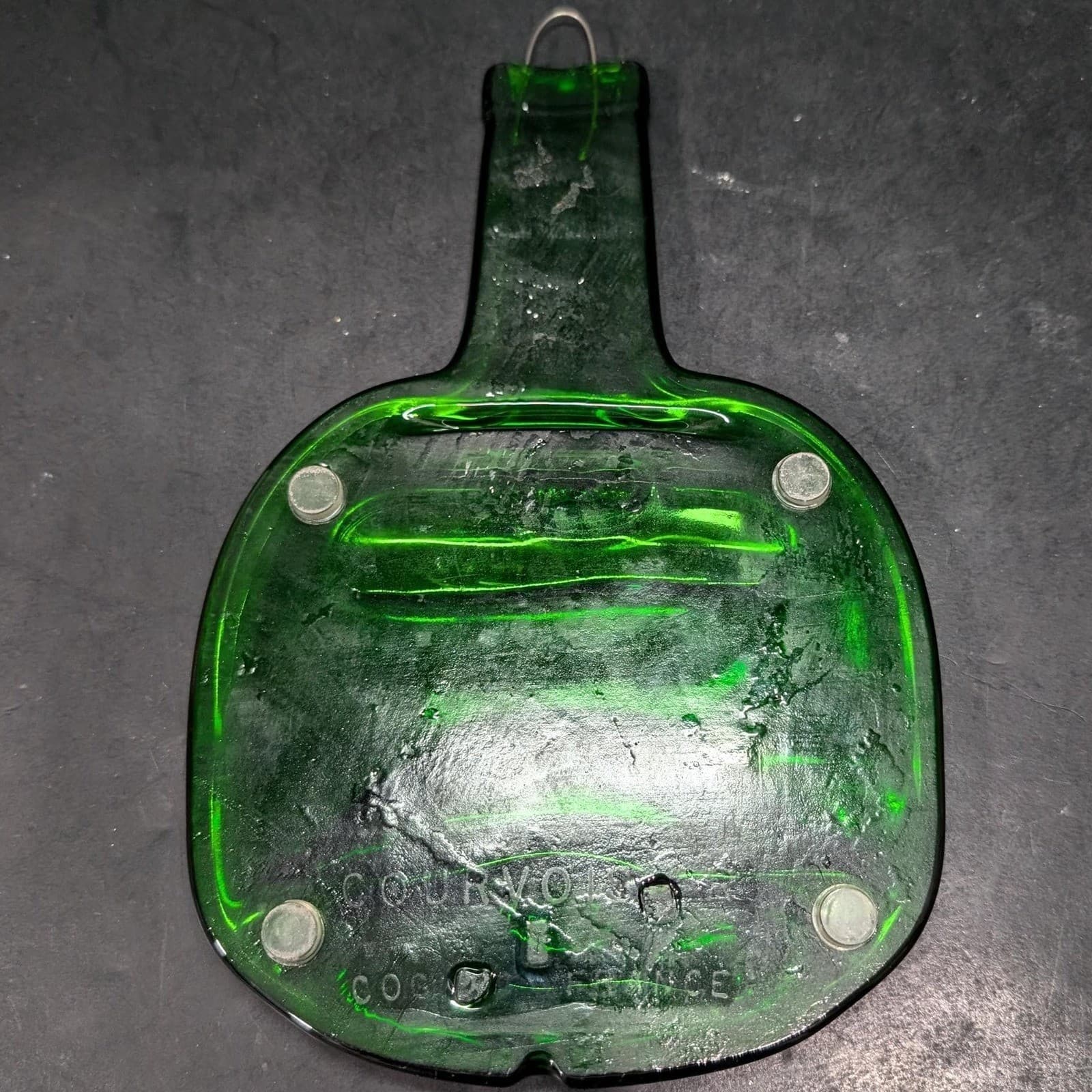 VSOP Fine Champagne Wall Hanging Decor, Vintage Art Glass, Integrated Hang Loop - Thumbnail 3