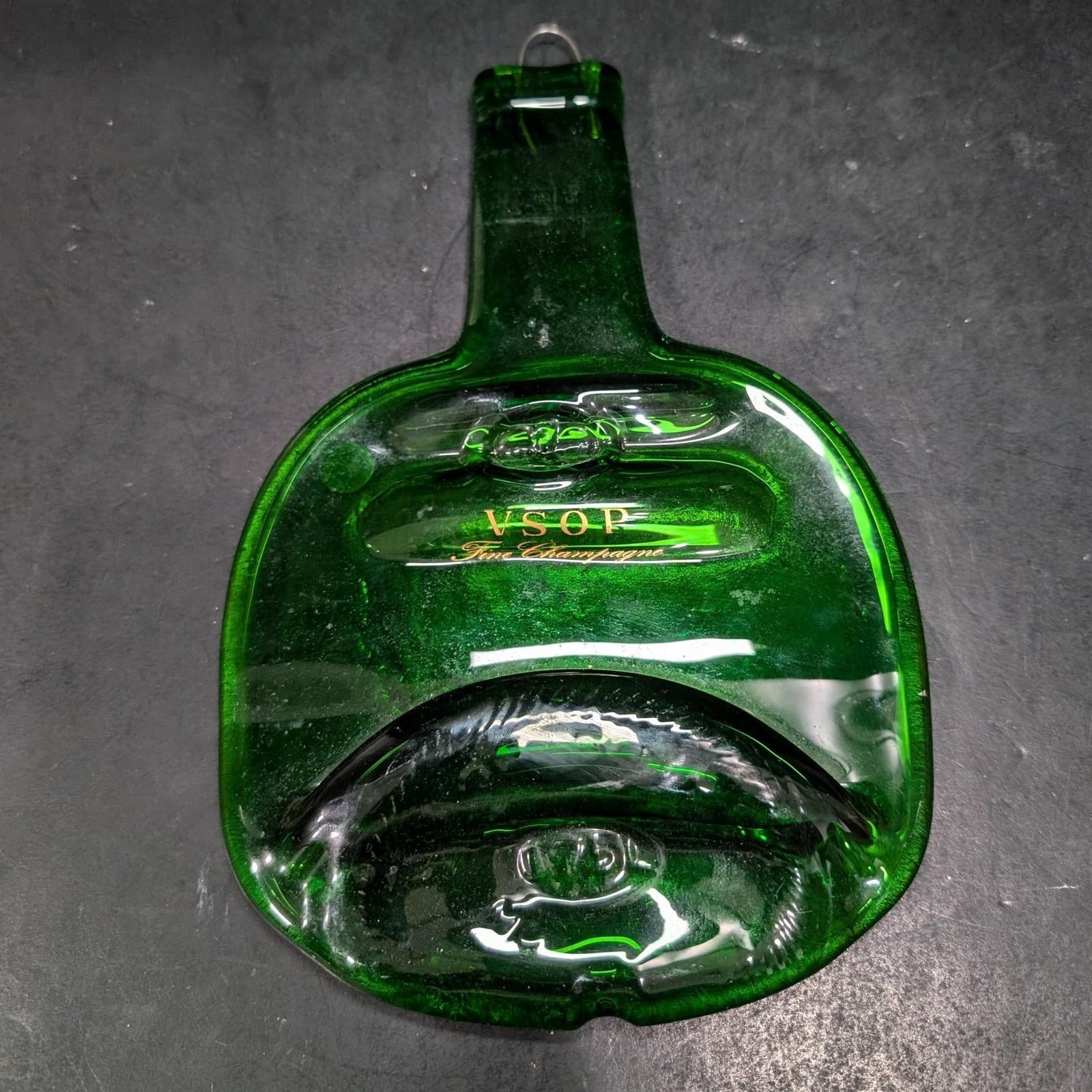 VSOP Fine Champagne Wall Hanging Decor, Vintage Art Glass, Integrated Hang Loop - Thumbnail 2