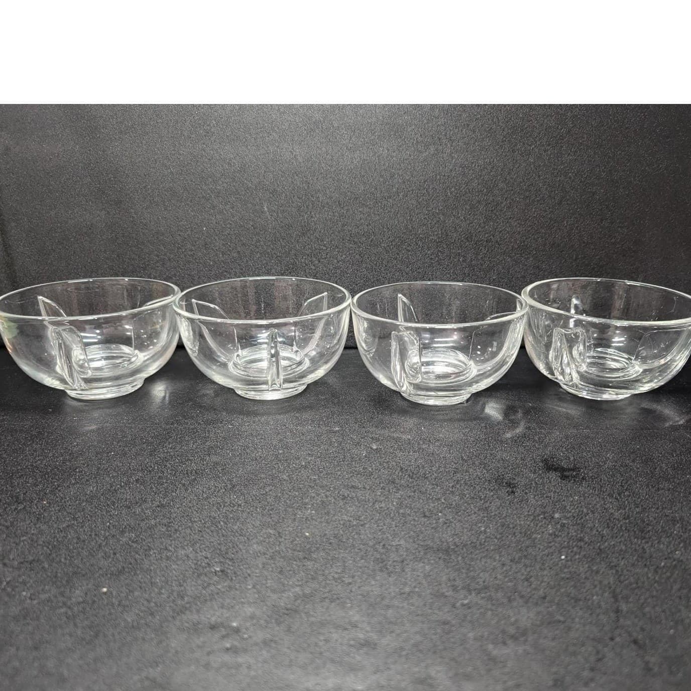 Fostoria Mademoiselle Ice Dishes, Set of 4, Glass Shrimp Cocktail & Fruit Bowls - Thumbnail 4