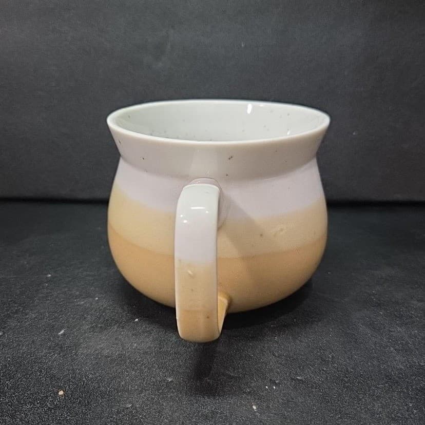 Speckled Yellow Tan Ombre Stoneware Mug, Studio Pottery Coffee Cup, Soup Bowl - Thumbnail 5