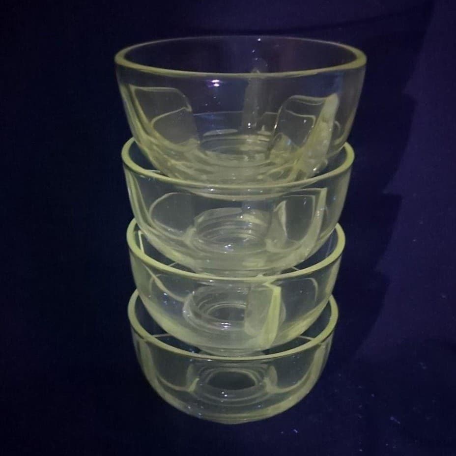 Fostoria Mademoiselle Ice Dishes, Set of 4, Glass Shrimp Cocktail & Fruit Bowls - Thumbnail 3