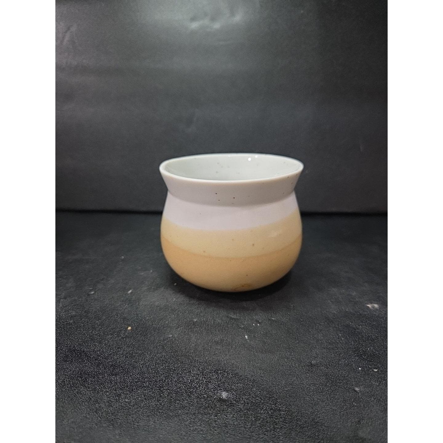 Speckled Yellow Tan Ombre Stoneware Mug, Studio Pottery Coffee Cup, Soup Bowl - Thumbnail 3