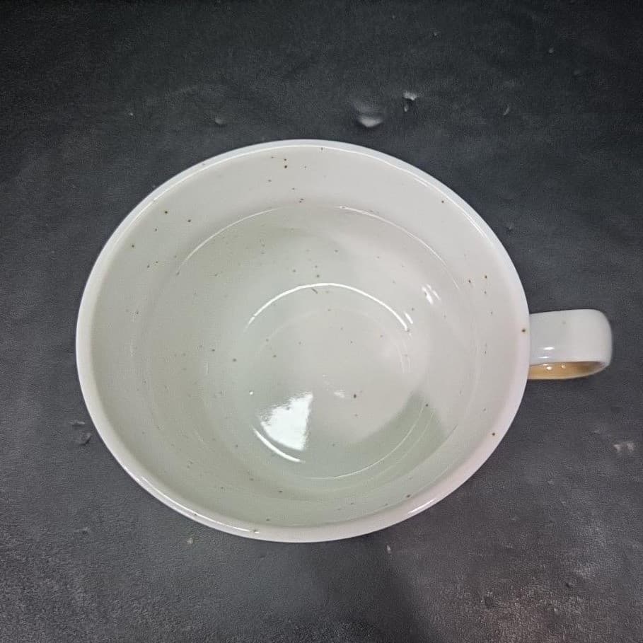 Speckled Yellow Tan Ombre Stoneware Mug, Studio Pottery Coffee Cup, Soup Bowl - Thumbnail 7