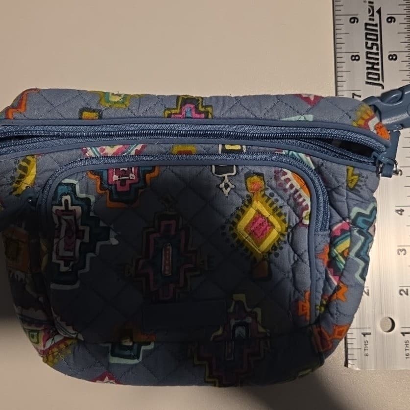 Vera Bradley Blue Quilted Southwestern Geometric Crossbody Bag Adjustable Strap - Thumbnail 8