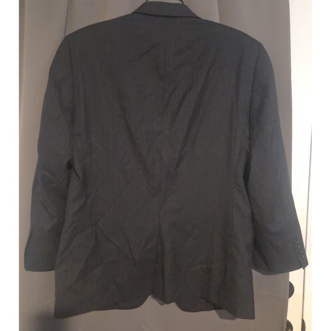 Jos. A. Bank Charcoal Grey Pinstripe 100% Wool 2-Button Suit Jacket, Men's 44R - Thumbnail 4