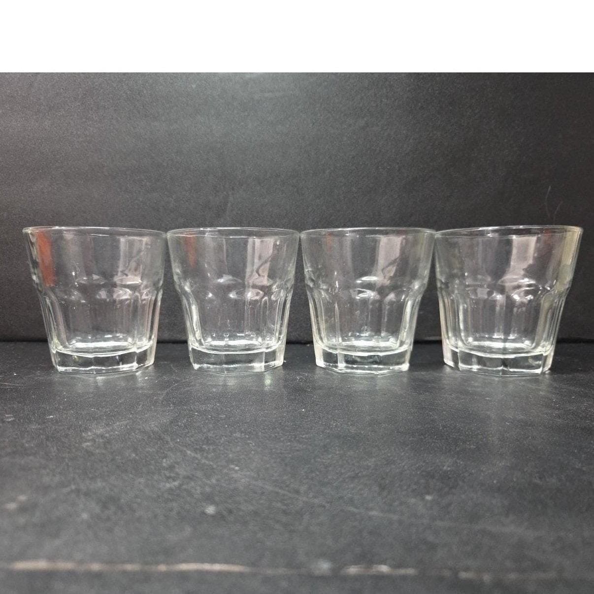 Libbey Duratuff Clear Paneled Juice Glasses, Set of 4, Vtg Glassware, Drinkware - Thumbnail 8
