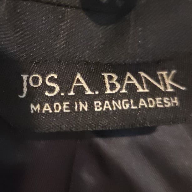 Jos. A. Bank Charcoal Grey Pinstripe 100% Wool 2-Button Suit Jacket, Men's 44R - Thumbnail 5