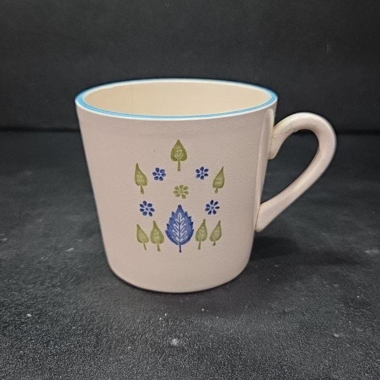 Marcrest Stetson Swiss Chalet Coffee Cup, Green Blue White, Vintage Replacement - Thumbnail 2