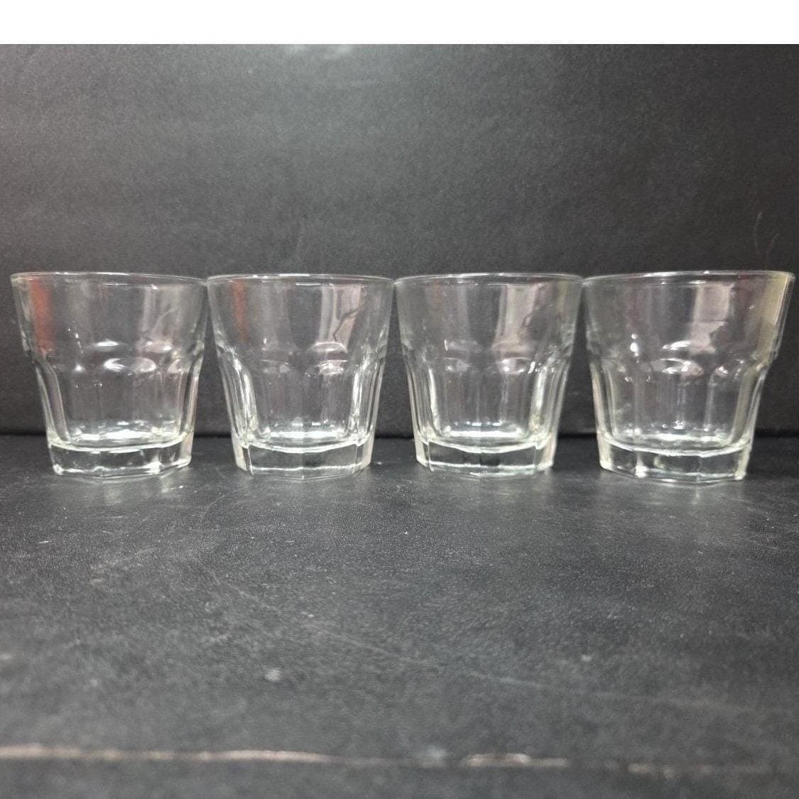 Libbey Duratuff Clear Paneled Juice Glasses, Set of 4, Vtg Glassware, Drinkware - Thumbnail 10