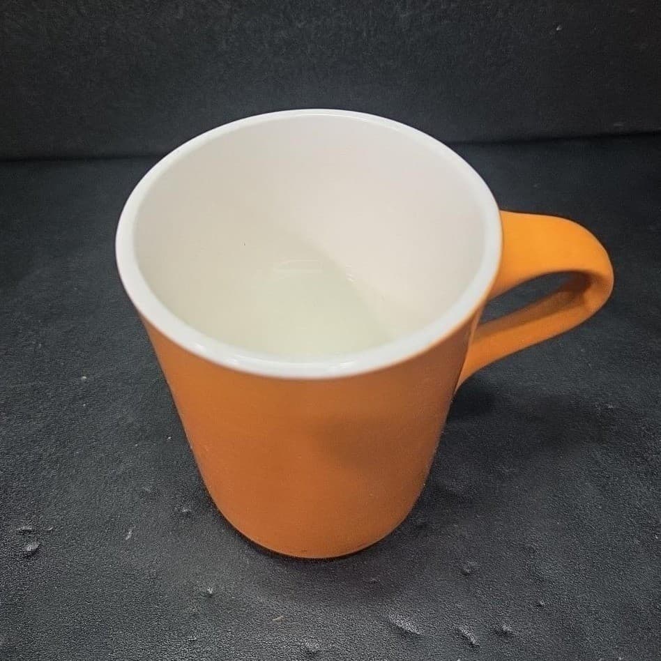 Shenango China Orange Coffee Mug, Vintage Restaurant Ware Cup, Drinkware - Thumbnail 6