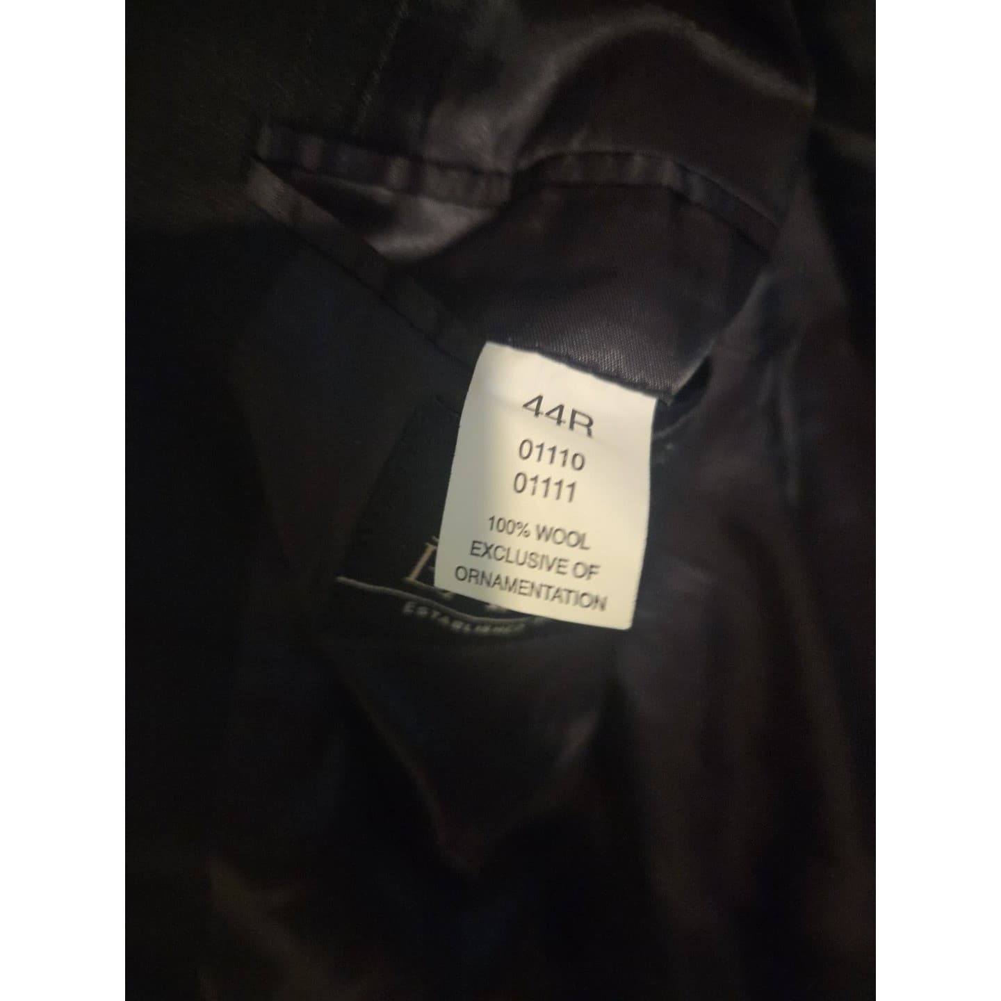 Jos. A. Bank Charcoal Grey Pinstripe 100% Wool 2-Button Suit Jacket, Men's 44R - Thumbnail 9