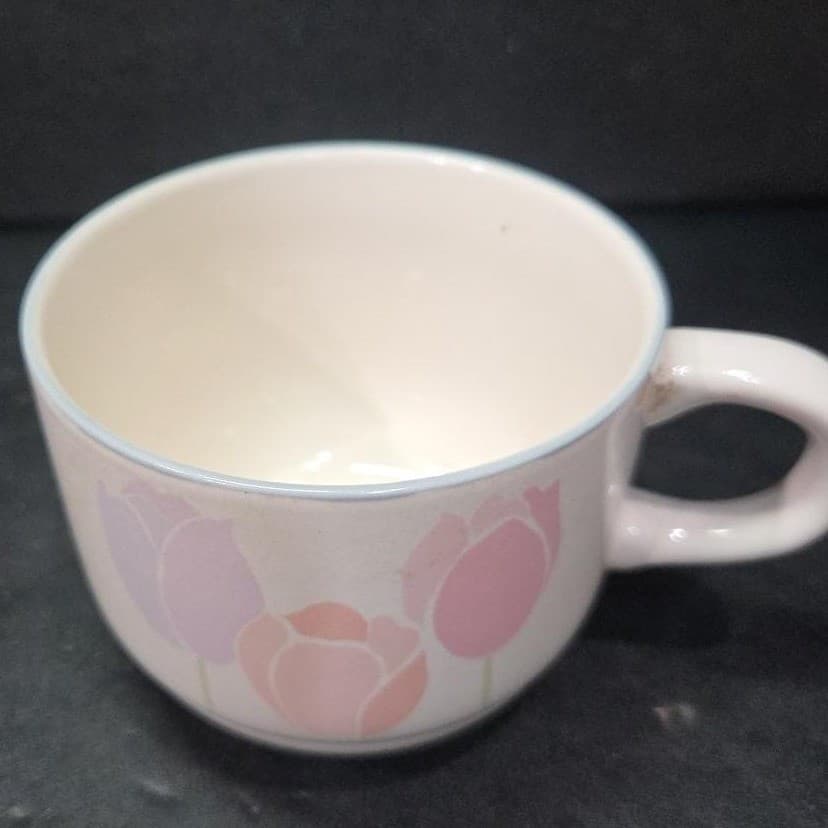 International China Spring Up Tulips Mug, Stoneware Coffee Cup, Vtg Soup Bowl - Thumbnail 6