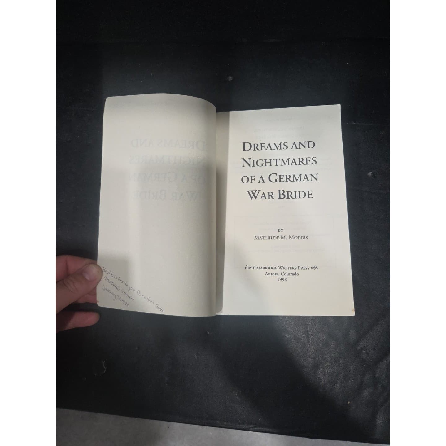 Dreams and Nightmares of a German War Bride by Mathilde M Morris, Sign Paperback - Thumbnail 3