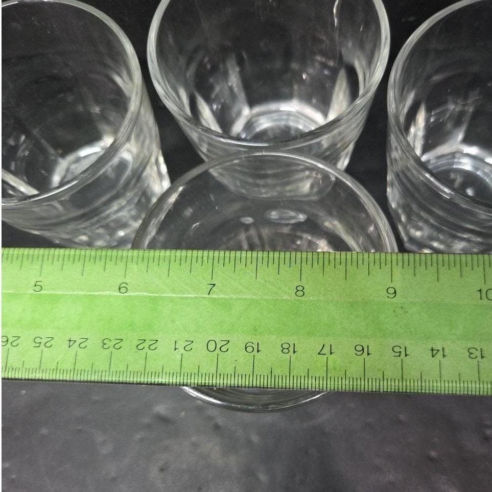 Libbey Duratuff Clear Paneled Juice Glasses, Set of 4, Vtg Glassware, Drinkware - Thumbnail 3