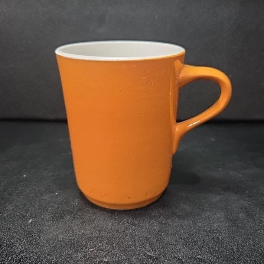Shenango China Orange Coffee Mug, Vintage Restaurant Ware Cup, Drinkware - Thumbnail 2