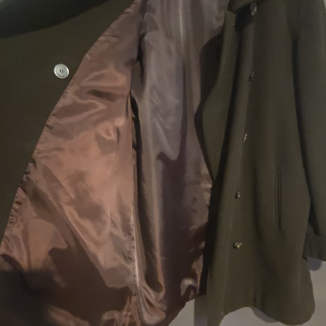 Donnybrook Forest Green Double Breasted Funnel Neck Pea Coat, Women's Size 14 - Thumbnail 6