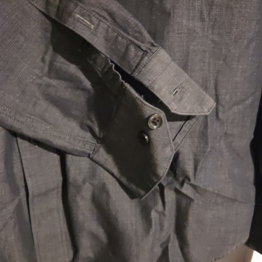 Apt 9 Slim Fit Long Sleeve Button Down Shirt, Charcoal Gray, Cotton, Men's Large - Thumbnail 7