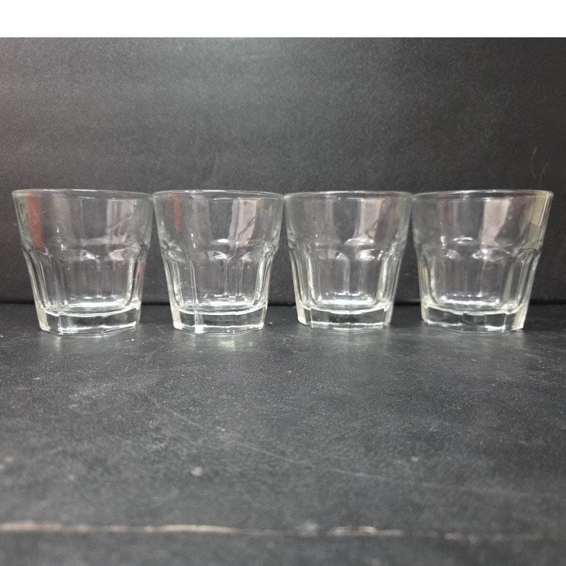 Libbey Duratuff Clear Paneled Juice Glasses, Set of 4, Vtg Glassware, Drinkware - Thumbnail 9