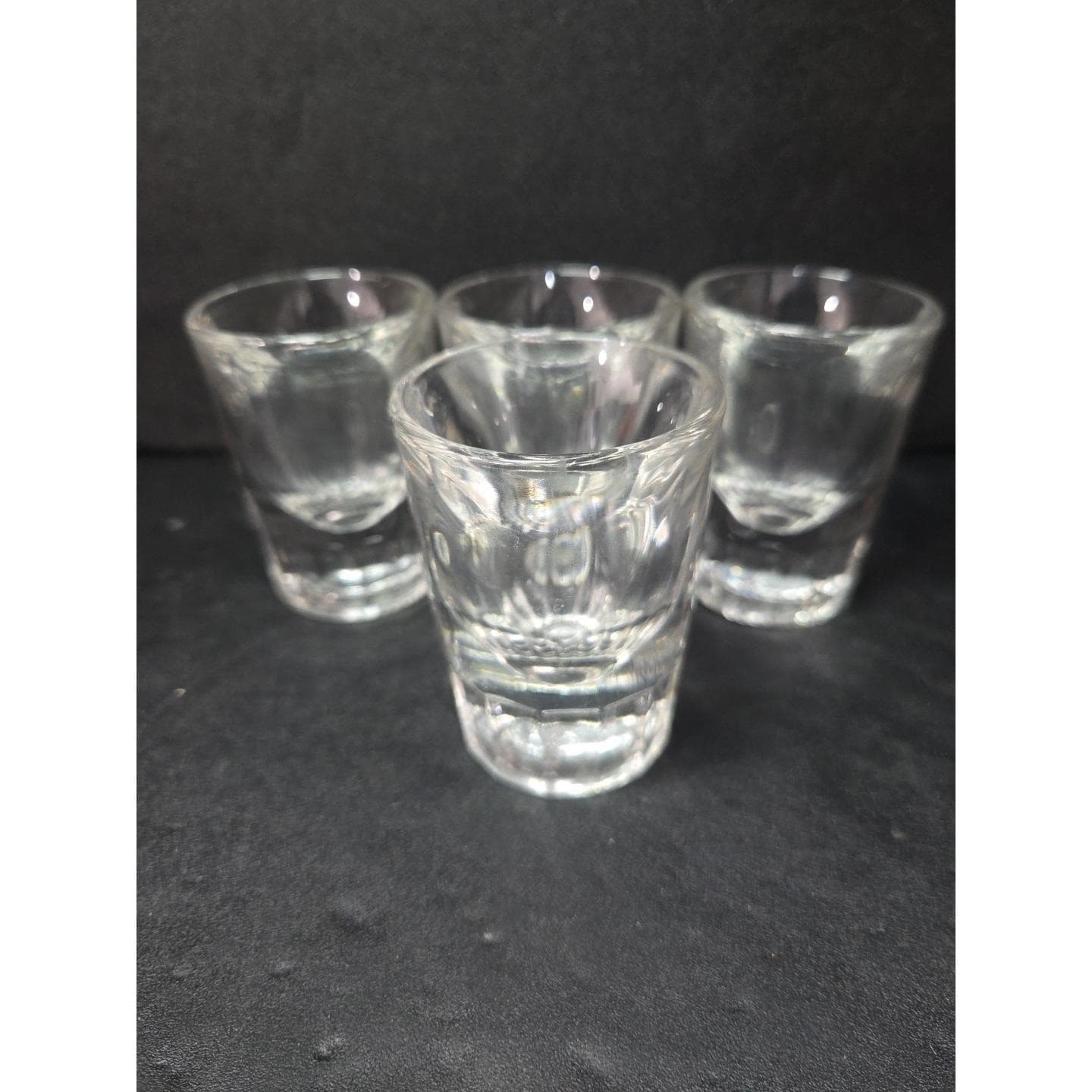 Libbey Shot Glasses, Set of 4, Clear Ribbed Panel Drinking Shooters, Fluted Base - Thumbnail 5