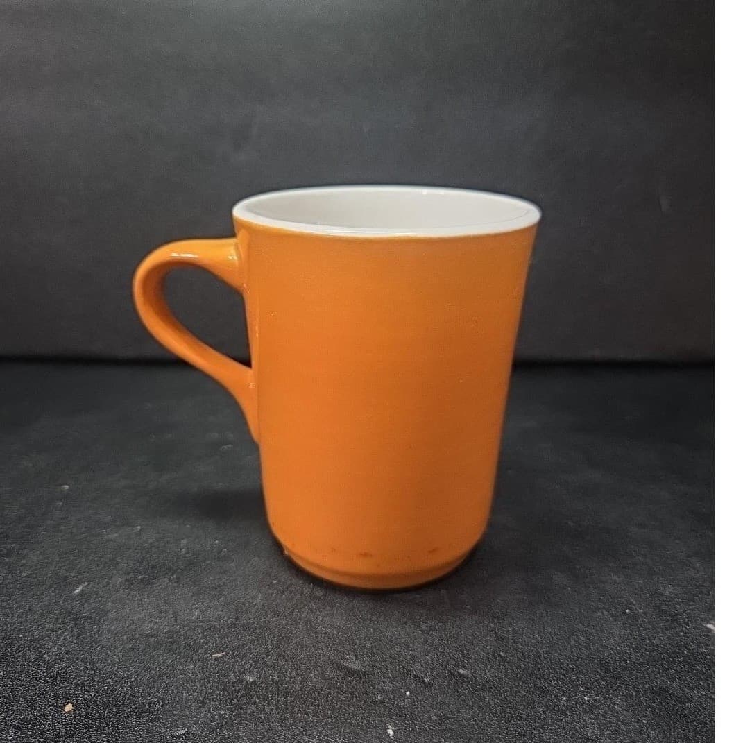 Shenango China Orange Coffee Mug, Vintage Restaurant Ware Cup, Drinkware - Thumbnail 4