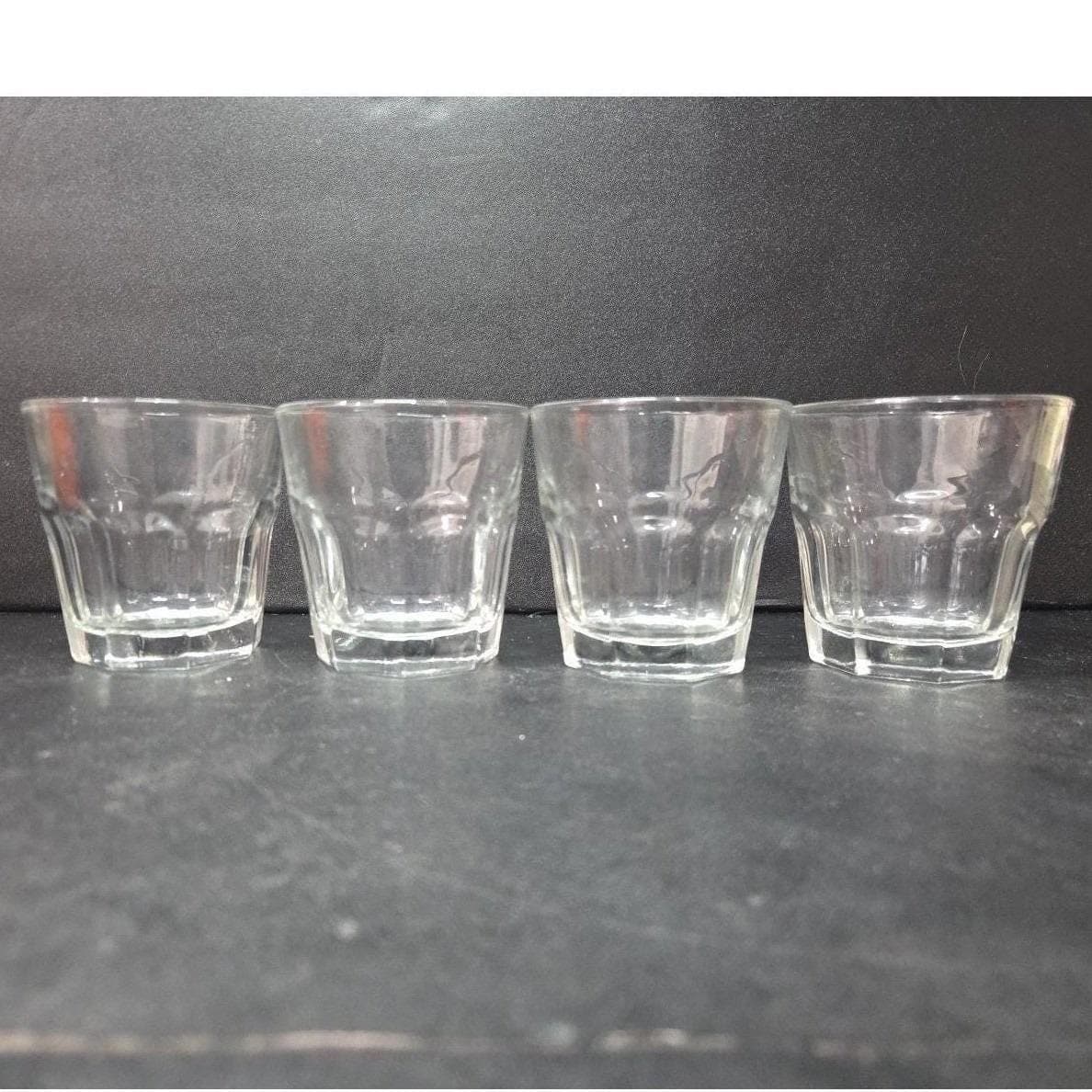 Libbey Duratuff Clear Paneled Juice Glasses, Set of 4, Vtg Glassware, Drinkware - Thumbnail 7