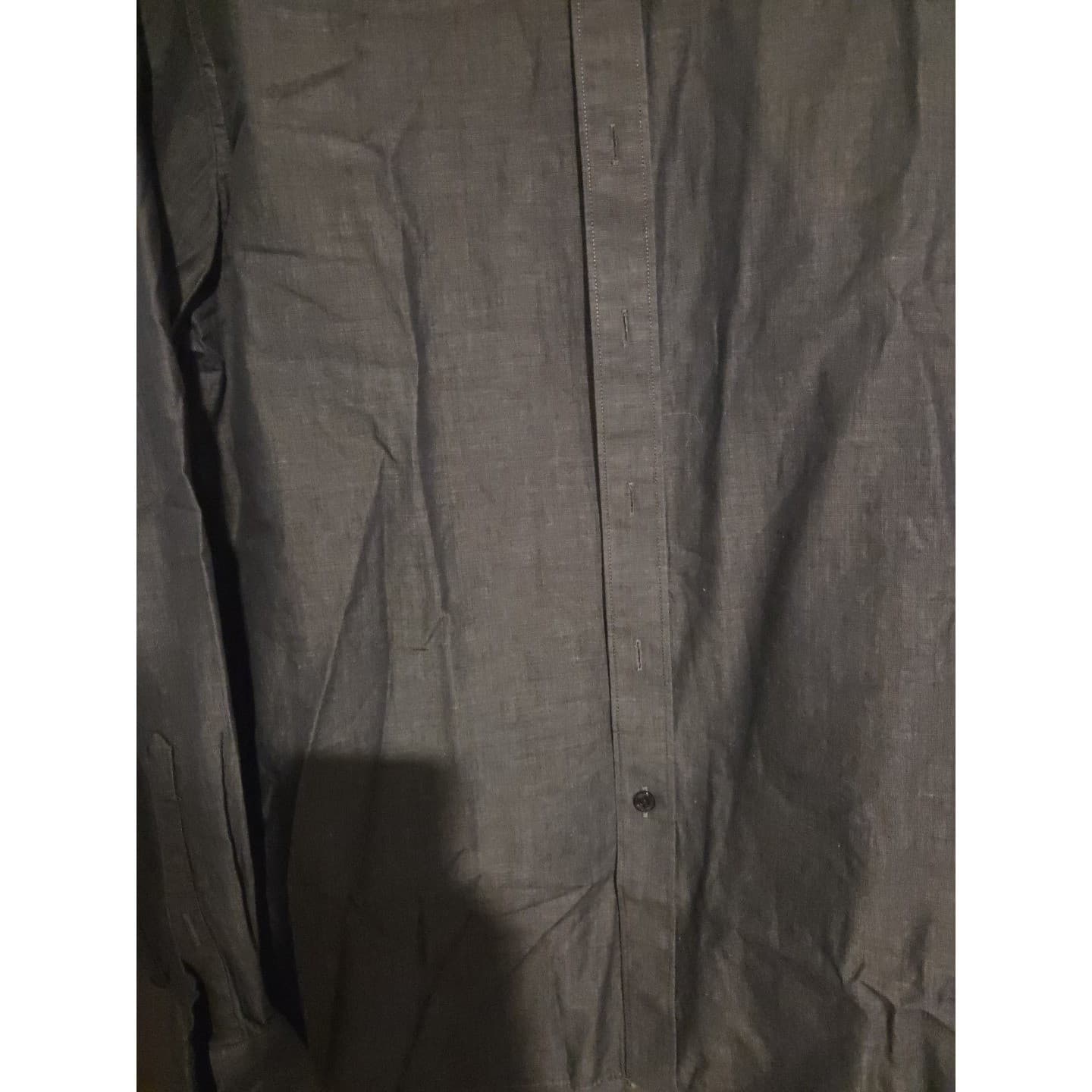Apt 9 Slim Fit Long Sleeve Button Down Shirt, Charcoal Gray, Cotton, Men's Large - Thumbnail 6