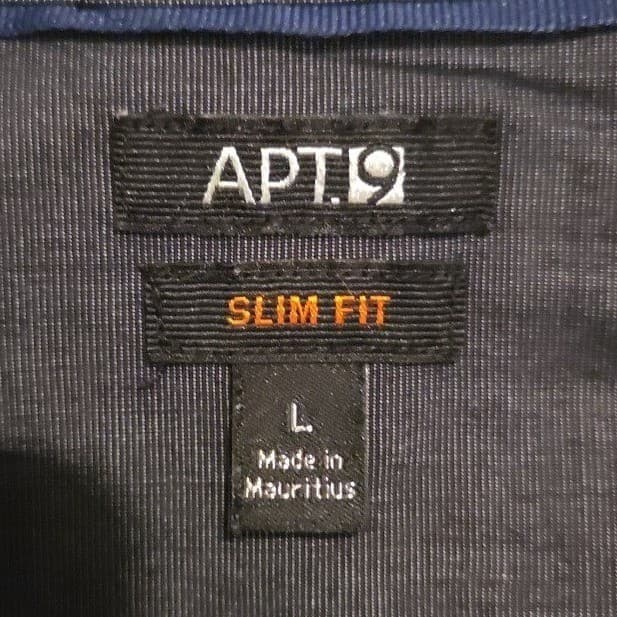 Apt 9 Slim Fit Long Sleeve Button Down Shirt, Charcoal Gray, Cotton, Men's Large - Thumbnail 4