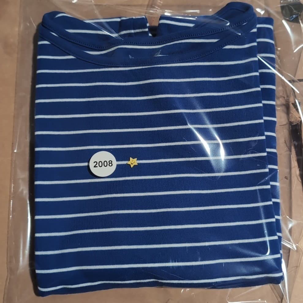 Faded Glory Blue White Striped 3/4 Sleeve Scoop Neck Top, Women's XL 16-18 - Thumbnail 8