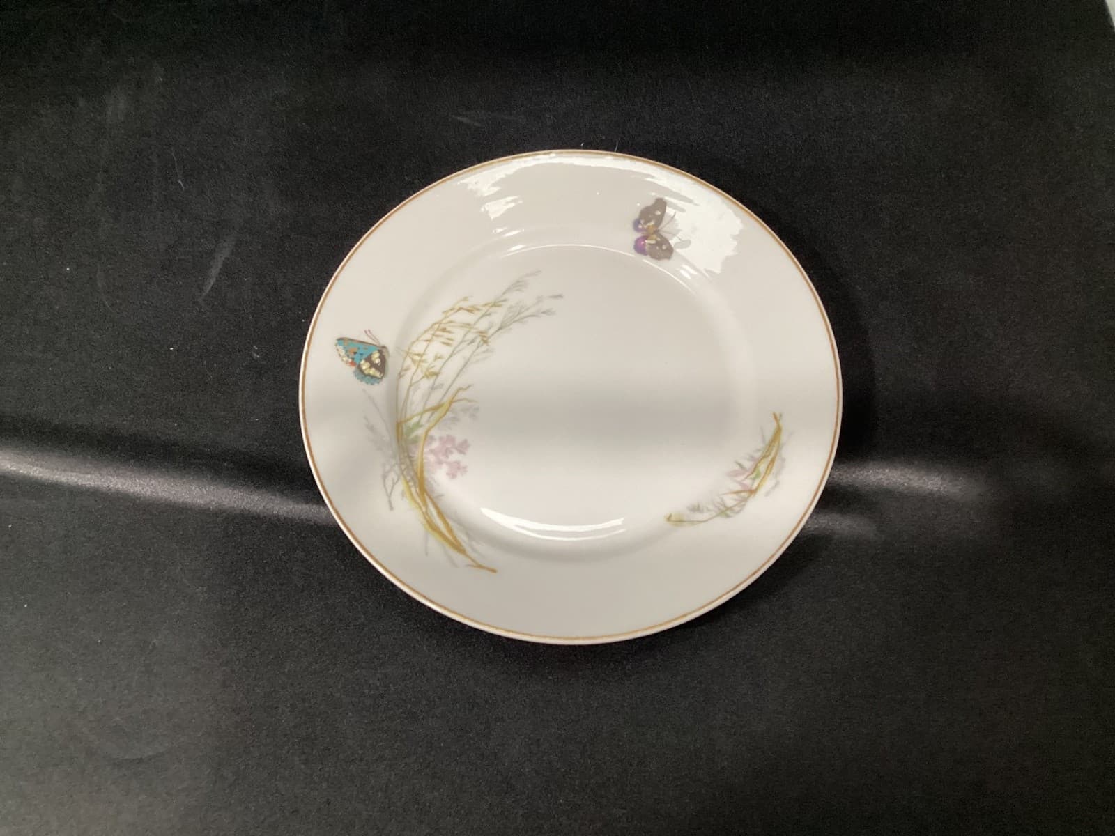 Haviland Limoges - Butterfly Meadow Visitor - Grassy Marsh - 3 Dessert Plates * - Thumbnail 3