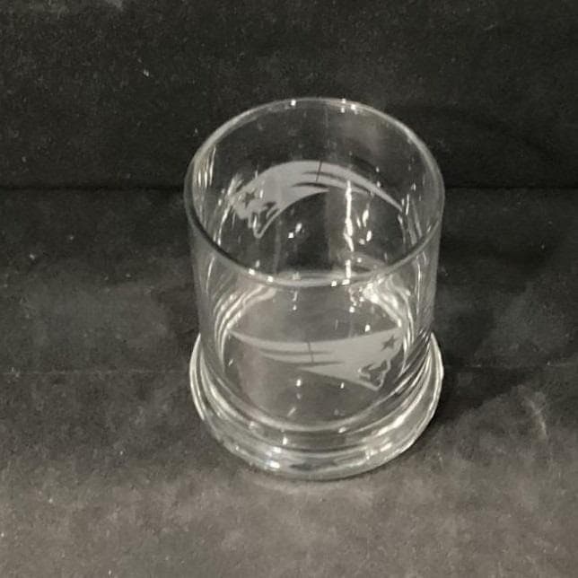 New England Patriots Rocks Glass, NFL Team Logo Whiskey Tumbler, Vintage Barware - Thumbnail 6