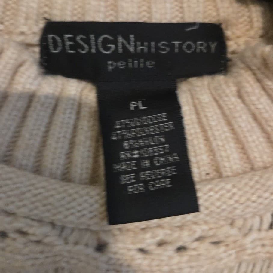 Design History Petite Winter Wheat Pointelle Knit Crewneck Sweater, RPBES0712024 - Thumbnail 5