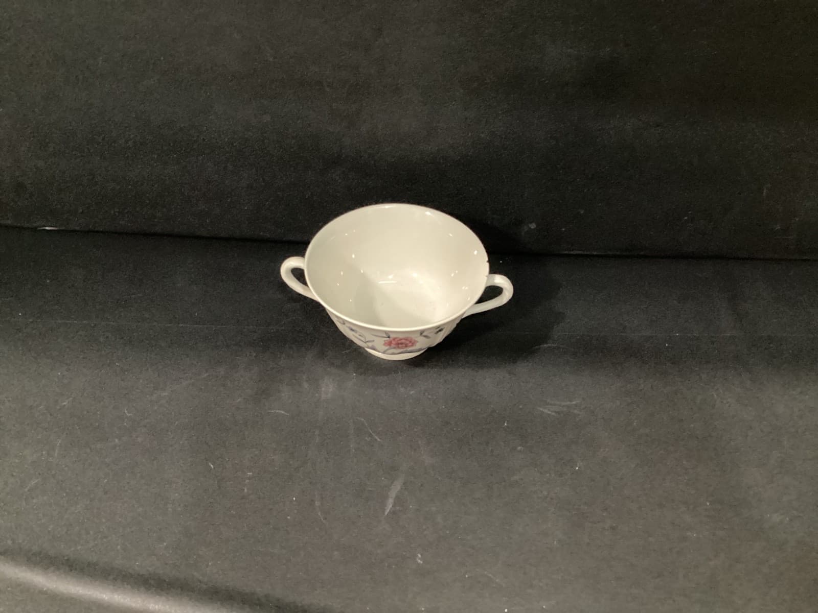 Wedgwood Williamsburg Potpourri NK510 Double-Handle Footed Cream Soup Bowl * - Thumbnail 2