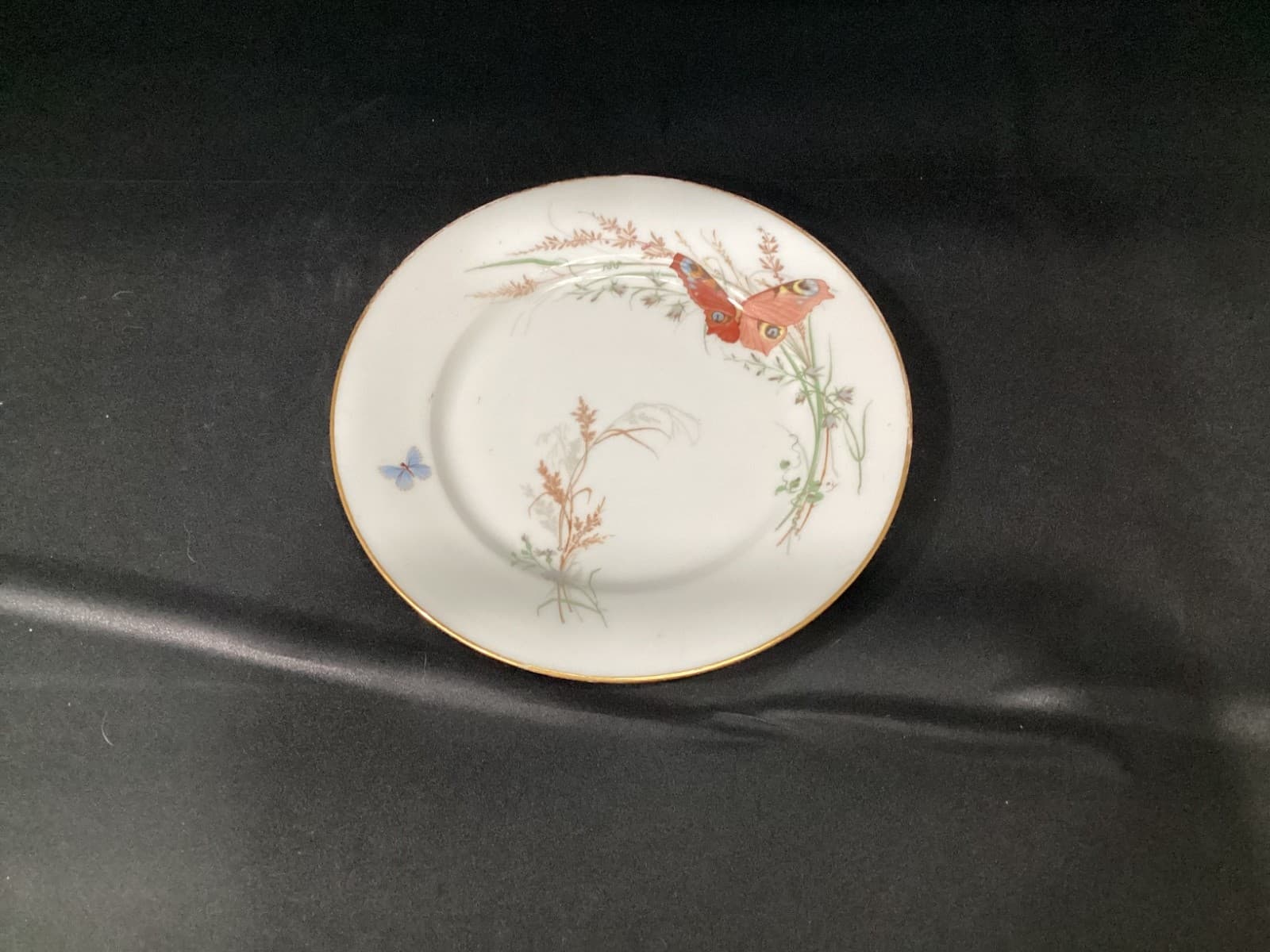 Haviland Meadow Visitors Luncheon Plates Smooth Gold Trim Set Of 4 Butterflies * - Thumbnail 4