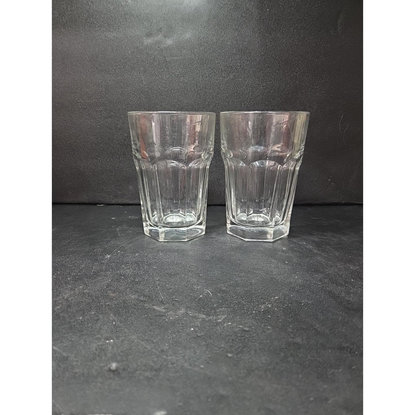 Libbey Duratuff Clear Flat Juice Tumblers, Set of 2, 10oz Vtg Drinkware, Barware - Thumbnail 2