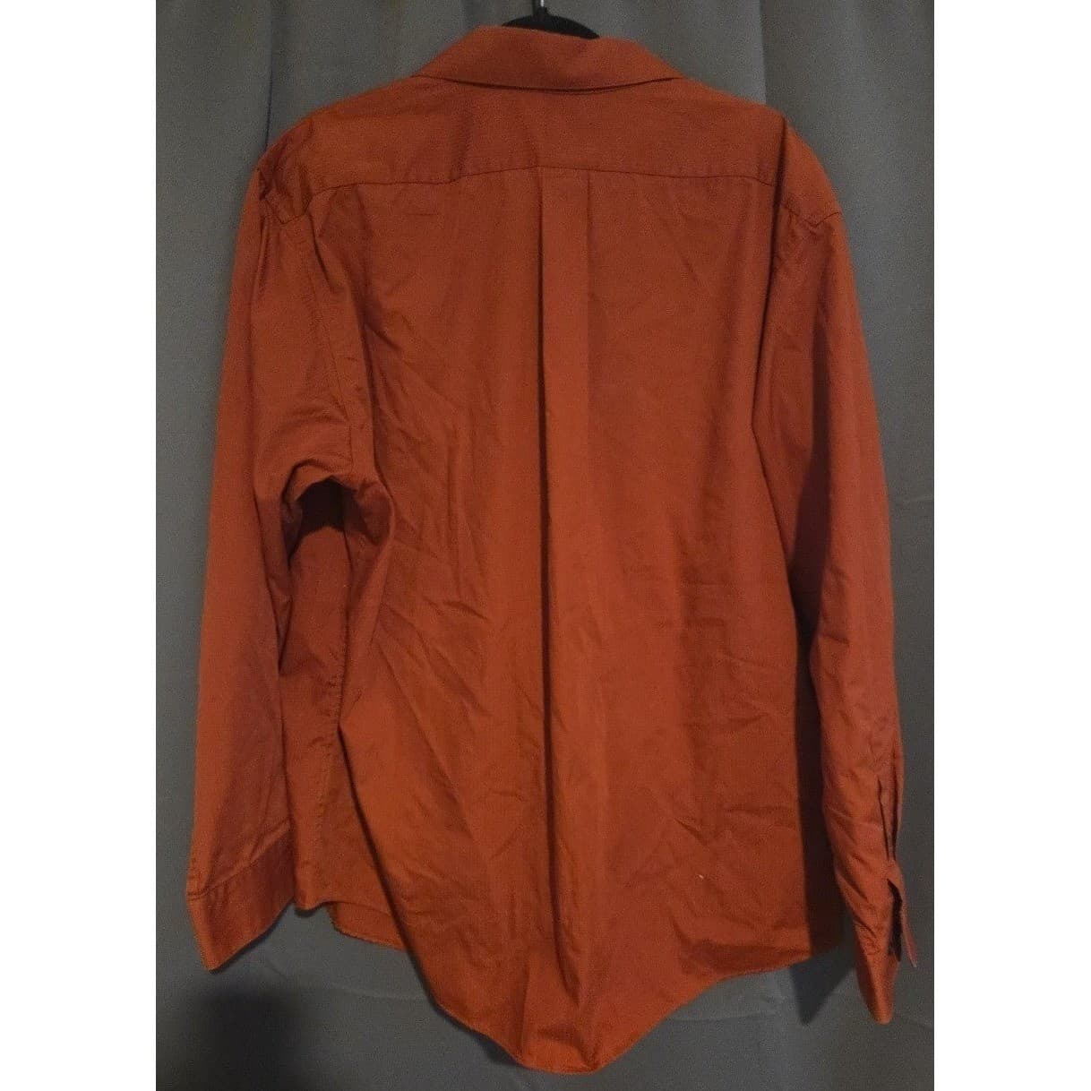 Arrow USA 1851 Burnt Orange Fitted Long Sleeve Button Down, Men's XXL 18 34/35 - Thumbnail 4