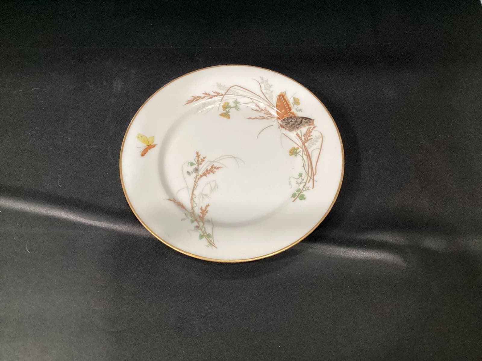 Haviland Meadow Visitors Luncheon Plates Smooth Gold Trim Set Of 4 Butterflies * - Thumbnail 5