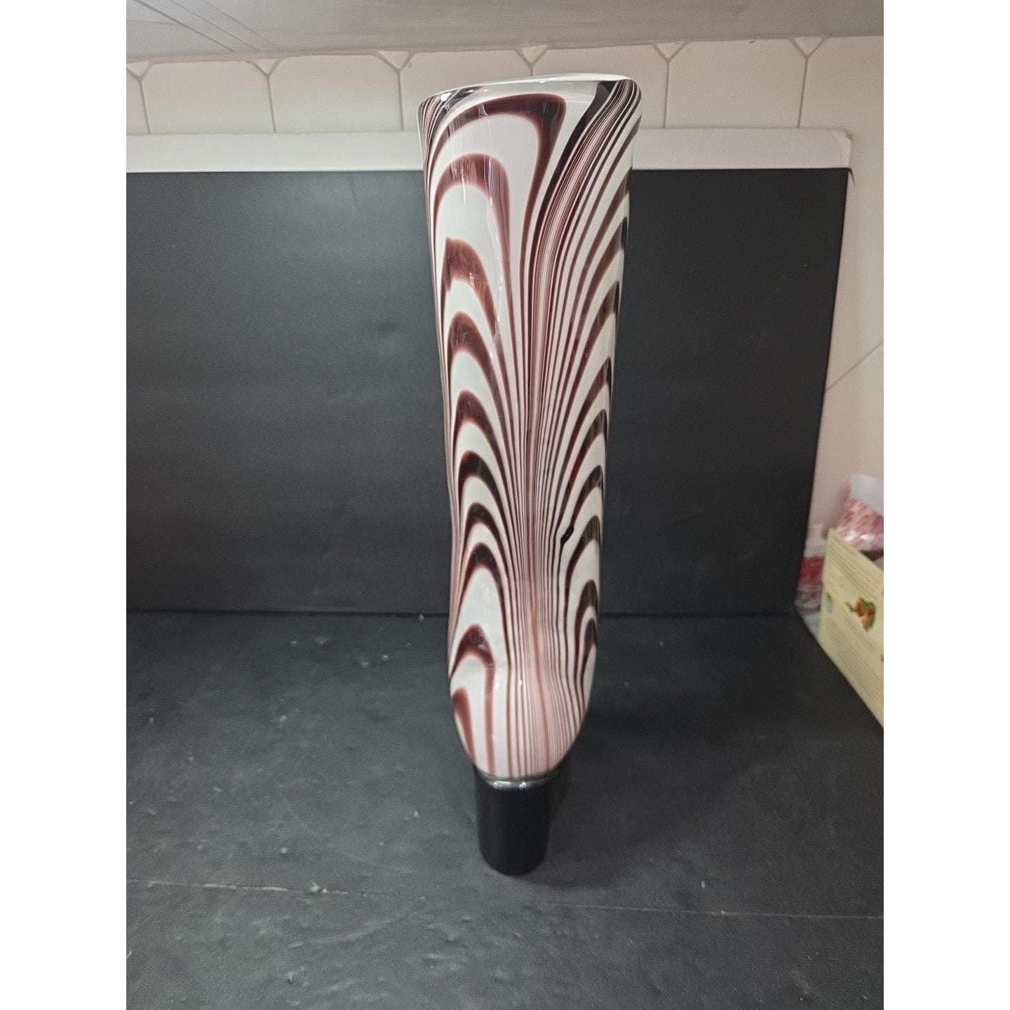 Murano Glass Fashion Boot Shape Vase, HandBlown Italian Art Decor, Home Accent - Thumbnail 4
