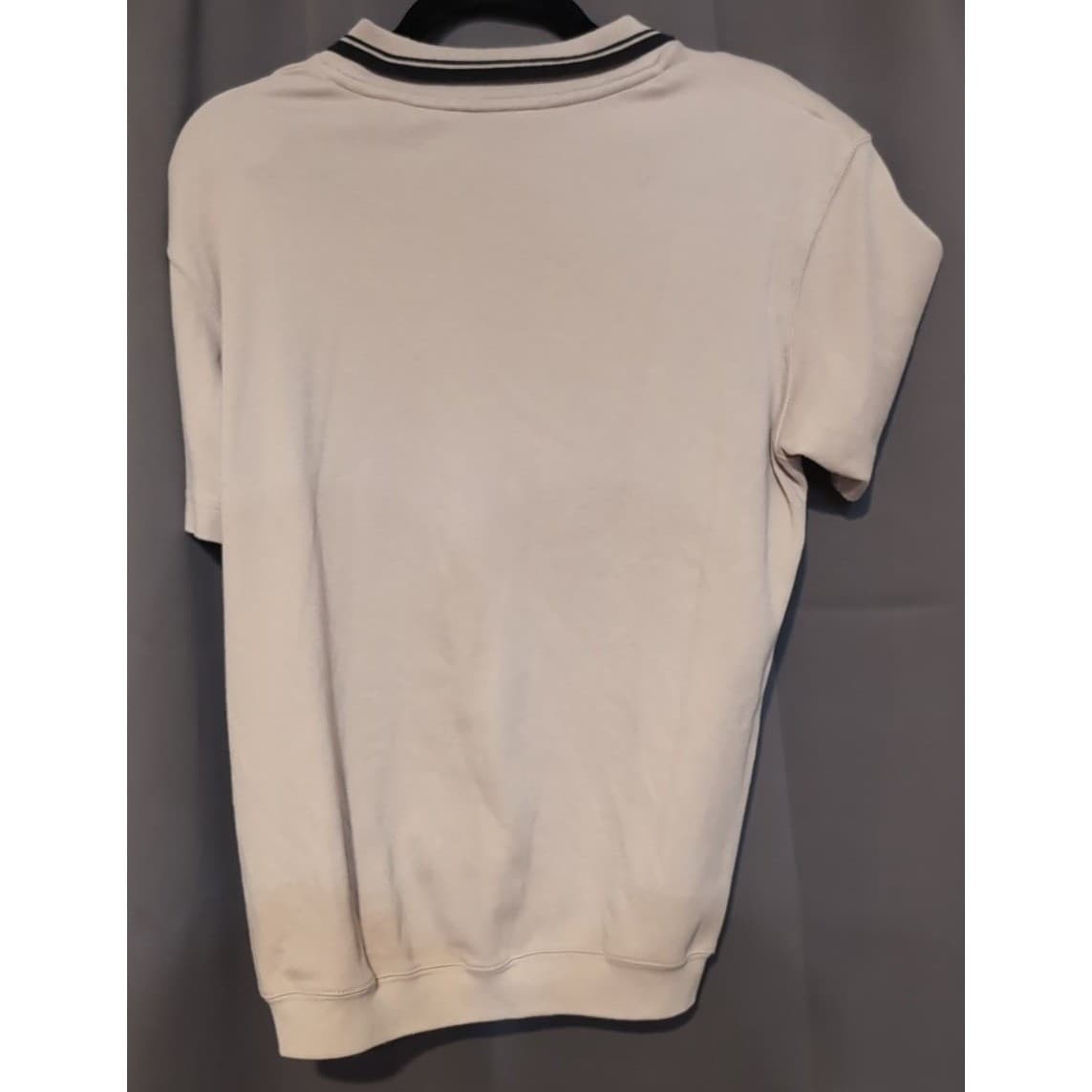 Jaclyn Smith Sport Petite Tan Polo Shirt, Floral Embroidered Tipped Collar Large - Thumbnail 4