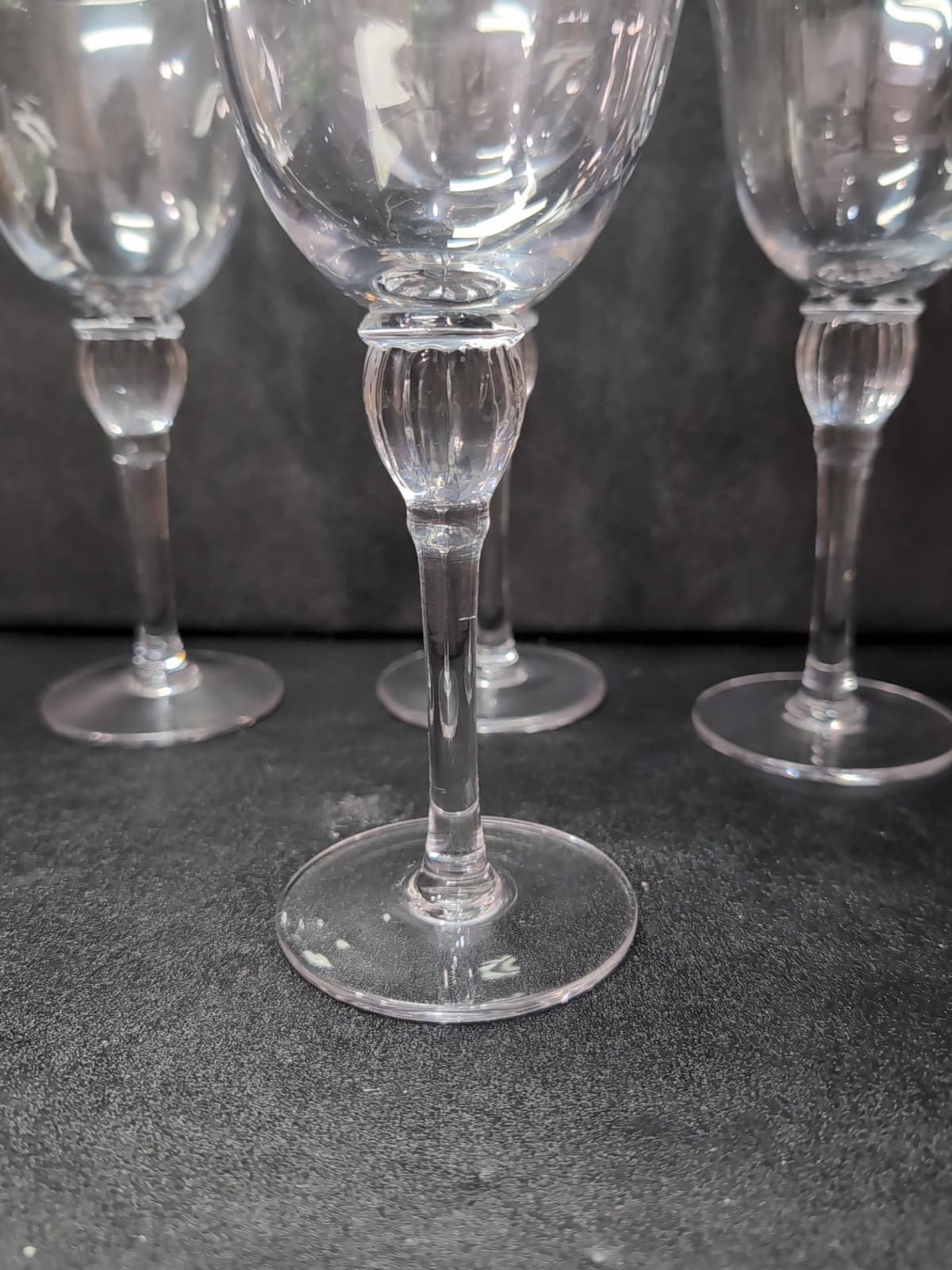 Mikasa Studio Nova Crystal Monaco Water Goblets Set, Ribbed Ball Stem, Set of 4 - Thumbnail 8