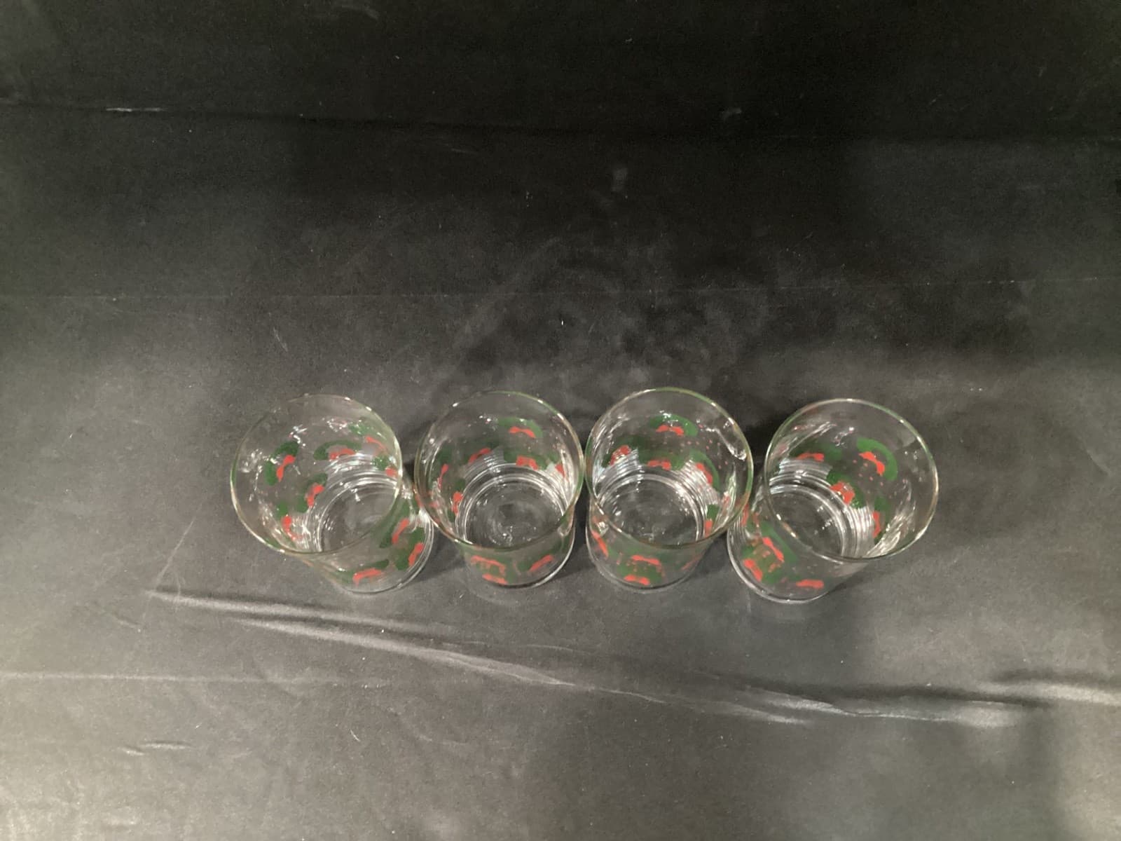 Vintage Libbey Christmas 5.25” Tumblers Wreath Bow Set of 4 - Thumbnail 9