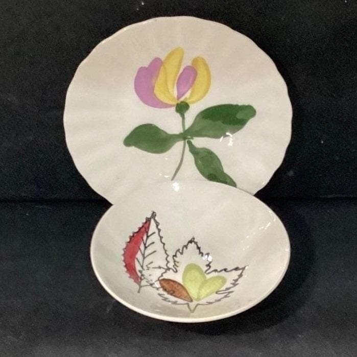 Blue Ridge Southern Potteries Floral Berry Bowl & Bread Plate Vintage Dinnerware - Thumbnail 6