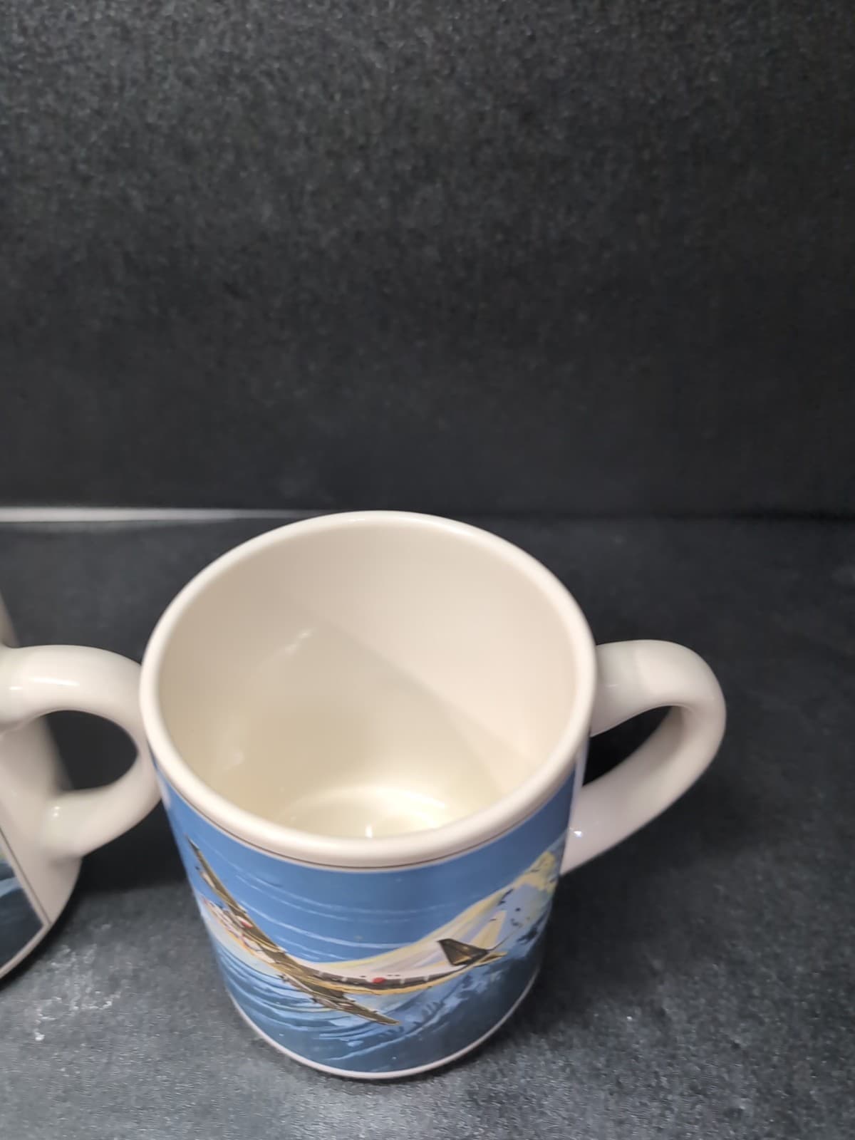 Douglas DC-4 Coffee Mugs Set, Vintage Flight Scene, Aviation Gift, Collector's - Thumbnail 5