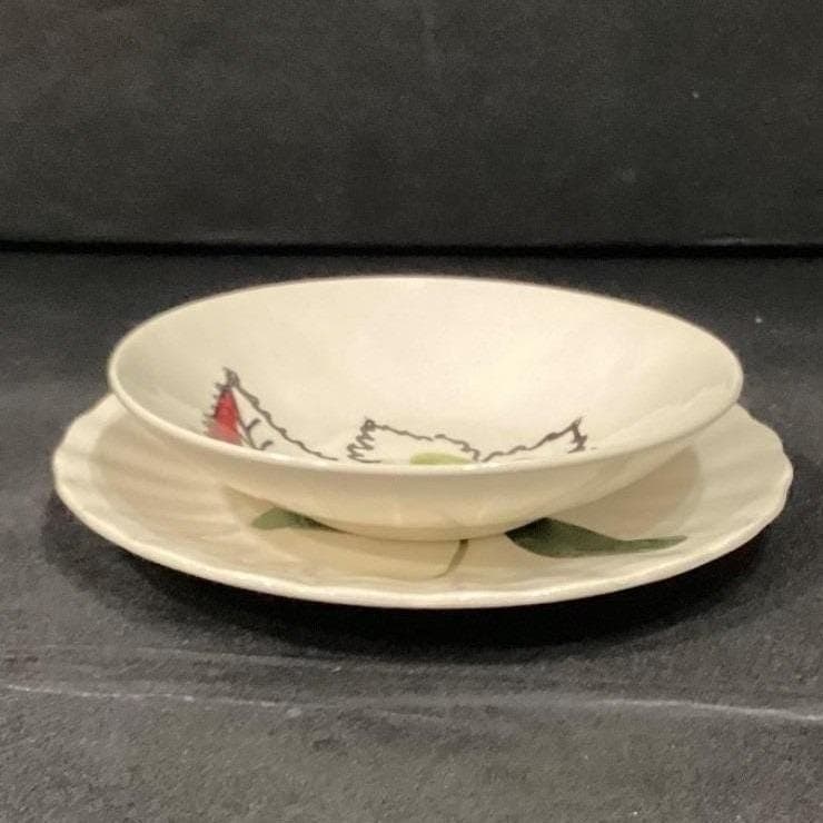 Blue Ridge Southern Potteries Floral Berry Bowl & Bread Plate Vintage Dinnerware - Thumbnail 7